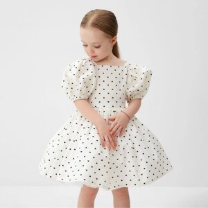 Платье нарядное детское MINAKU: PartyDress, цвет белый, рост 122 см