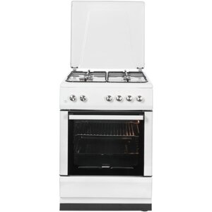 Плита NORDFROST GG 6061 W, газовая, 4 конфорки, 64 л, газовая духовка, белая