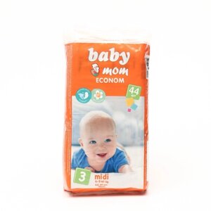 Подгузники для детей «Baby Mom» Econom 3,4-9 кг), 44 шт
