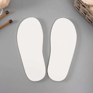 Подошва для вязания обуви "Эва" размер "38", толщина 7 (0,5) мм, белый