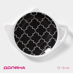 Подставка под чайный пакетик Доляна «Марокко», 11,591,5 см, цвет чёрный