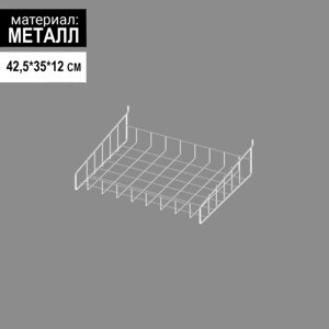 Полка прямая ПФ-425, 42,5 х 35 х 12 см, цвет белый