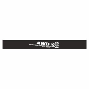 Полоса на лобовое стекло "4WD", черная, 160 х 17 см