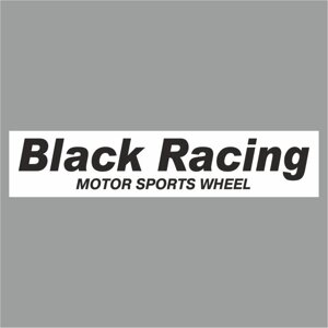 Полоса на лобовое стекло "BLACK RACING", белая, 1220 х 270 мм