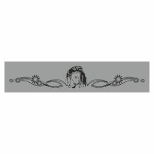 Полоса на лобовое стекло "Девушка звезды", серебро, 1220 х 270 мм