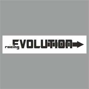 Полоса на лобовое стекло "EVOLUTION", белая, 1300 х 170 мм