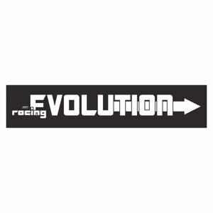 Полоса на лобовое стекло "EVOLUTION", черная, 1300 х 170 мм