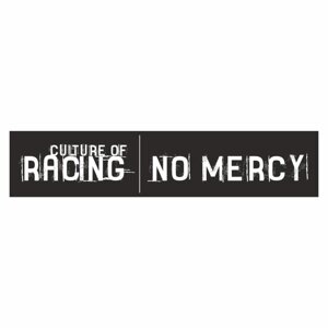 Полоса на лобовое стекло "RACING NO MERCY", черная, 1220 х 270 мм
