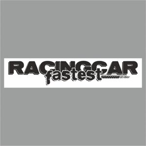 Полоса на лобовое стекло "RACINGCAR fastest", белая, 1220 х 270 мм
