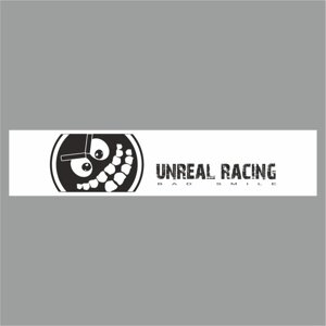 Полоса на лобовое стекло "Unreal Racing", белая, 1220 х 270 мм