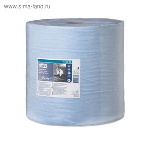 Протирочная бумага Tork суперпрочная в рулоне (W1/2) голубая, 37 см, 750 листов