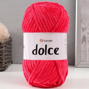 Пряжа "Dolce" 100% микрополиэстер 120м/100гр (759 малина)