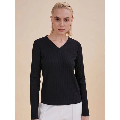 Пуловер женский, размер XL, цвет чёрный