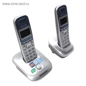 Радиотелефон Dect Panasonic KX-TG2512RUS серебристый, АОН