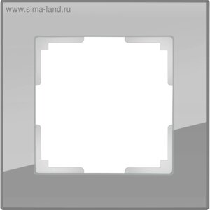 Рамка на 1 пост WL01-Frame-01, цвет серый, материал стекло