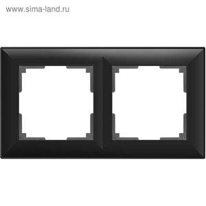 Рамка на 2 поста WL14-Frame-02, цвет черный