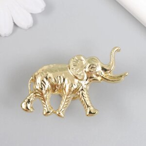 Ручка для шкатулки металл "Индийский слон" золото 3,3х5,8 см