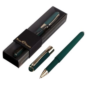Ручка шариковая, 0.5 мм, Bruno Visconti MONACO, стержень синий, корпус зелёный, в футляре
