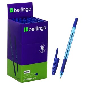 Ручка шариковая Berlingo "Tribase grip", 1,0 мм, грип, синяя