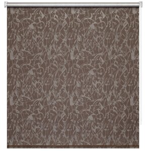 Рулонная штора блэкаут «Муар», 120х175 см, цвет коричневый
