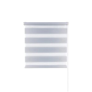 Рулонная штора «День и Ночь», 80х160 см, цвет стальной