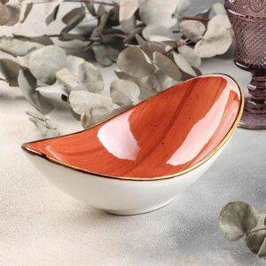 Салатник керамический «Сапфир», 25138,5 см, цвет оранжевый