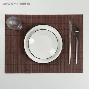 Салфетка сервировочная на стол «Гладь», 4530 см, цвет коричневый