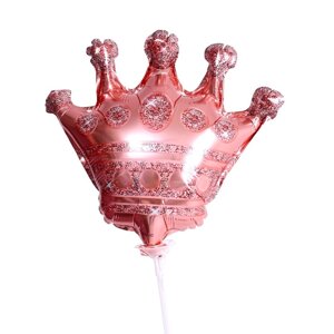 Шар фольгированный 15"Корона», розовое золото