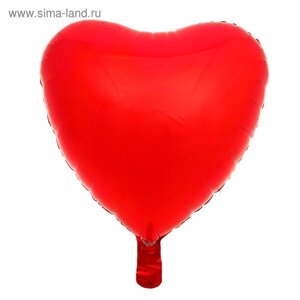Шар фольгированный 18"Сердце», металл, красный