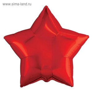 Шар фольгированный 19"Красный», звезда