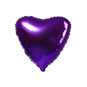 Шар фольгированный 19"Пурпурный», сердце