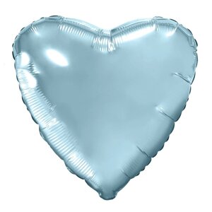 Шар фольгированный 19", сердце, цвет нежно-голубой