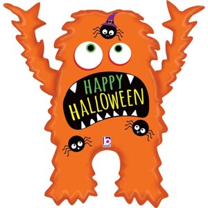 Шар фольгированный 37"Монстр на Хэллоуин», фигура, цвет оранжевый