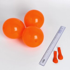 Шар латексный 5", пастель, набор 100 шт., водные бомбочки, цвет оранжевый