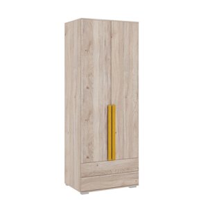 Шкаф двухдверный «Лайк 55.01», 800 550 2100 мм, цвет дуб мария / горчица
