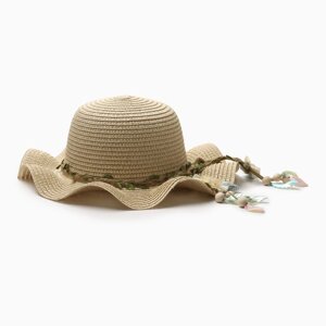 Шляпа для девочки "Лианна" MINAKU, р-р 52, цв. бежевый