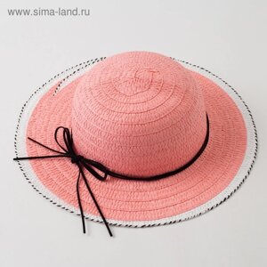 Шляпа для девочки MINAKU "Куколка", размер 50, цвет розовый