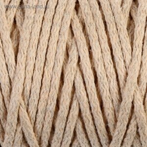Шнур для вязания "Пухлый" 100% хлопок ширина 5мм 100м (песочный)