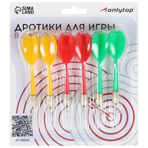 Стрелы для дартса ONLYTOP, 6 шт.