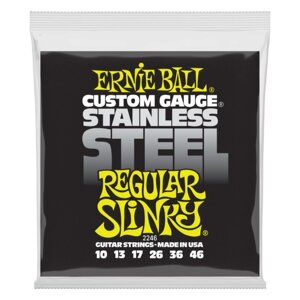 Струны для электрогитары ERNIE BALL 2246 Stainless Steel Regular Slinky (10-13-17-26-36-46) 750022