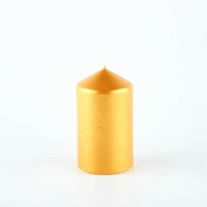 Свеча-столбик 5,5 х 10,5 см х 5,5, золотистая