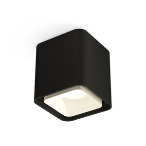 Светильник накладной с акрилом Ambrella light, XS7841021, MR16 GU5.3, GU10 LED 10 Вт, цвет чёрный песок, белый матовый