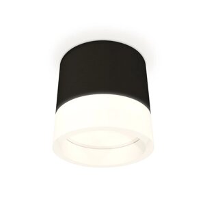 Светильник накладной с акрилом Ambrella light, XS8111001, GX53 LED 12 Вт, цвет чёрный песок, белый матовый