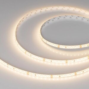 Светодиодная лента Arlight 8х2 мм, 5 м, IP65, 2835, 120 LED/м, 9 Вт/м, 24 В, 3000К, свечение тёплое белое