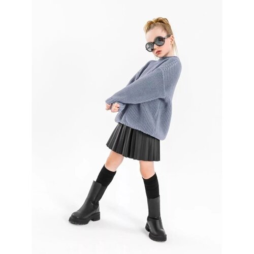 Свитер для девочки Knit Soft, рост 134 см, цвет серый