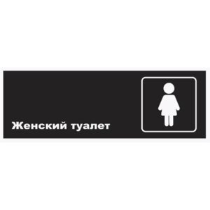 Табличка «Женский туалет», матовая, 300100 мм