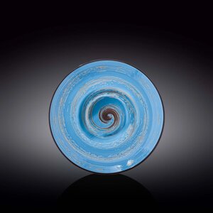 Тарелка глубокая Wilmax England Spiral, d=22.5 см, 1.1 л, цвет голубой