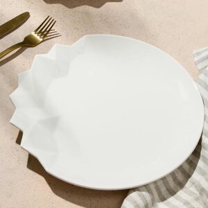 Тарелка керамическая «Айсберг», белая, 27 см, цвет белый