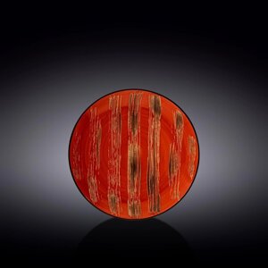 Тарелка круглая Wilmax England Scratch, d=18 см, цвет красный