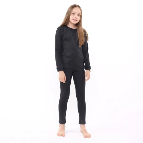 Термобельё для девочки (джемпер, брюки), цвет серый, рост 104 см